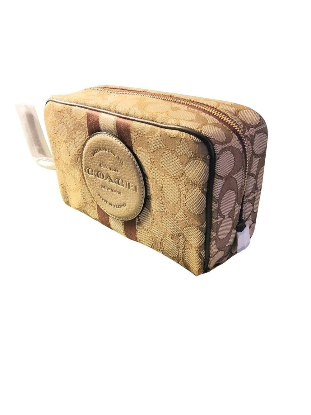COACH Dempsey Boxy Cosmetic Case 20 Signature Jacquard - Picture 3 of 3